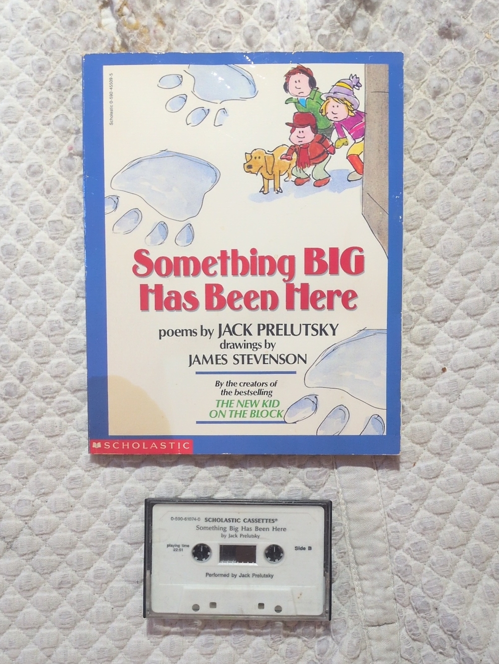 Vintage 1992 Something Big Has Been Here Jack Prelutsky Book Cassette Scholastic